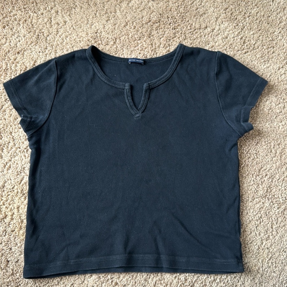 Brandy melville navy blue crop top
